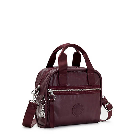 Kipling Hadya Metallic Skuldertasker Bordeaux | DK 1415DF